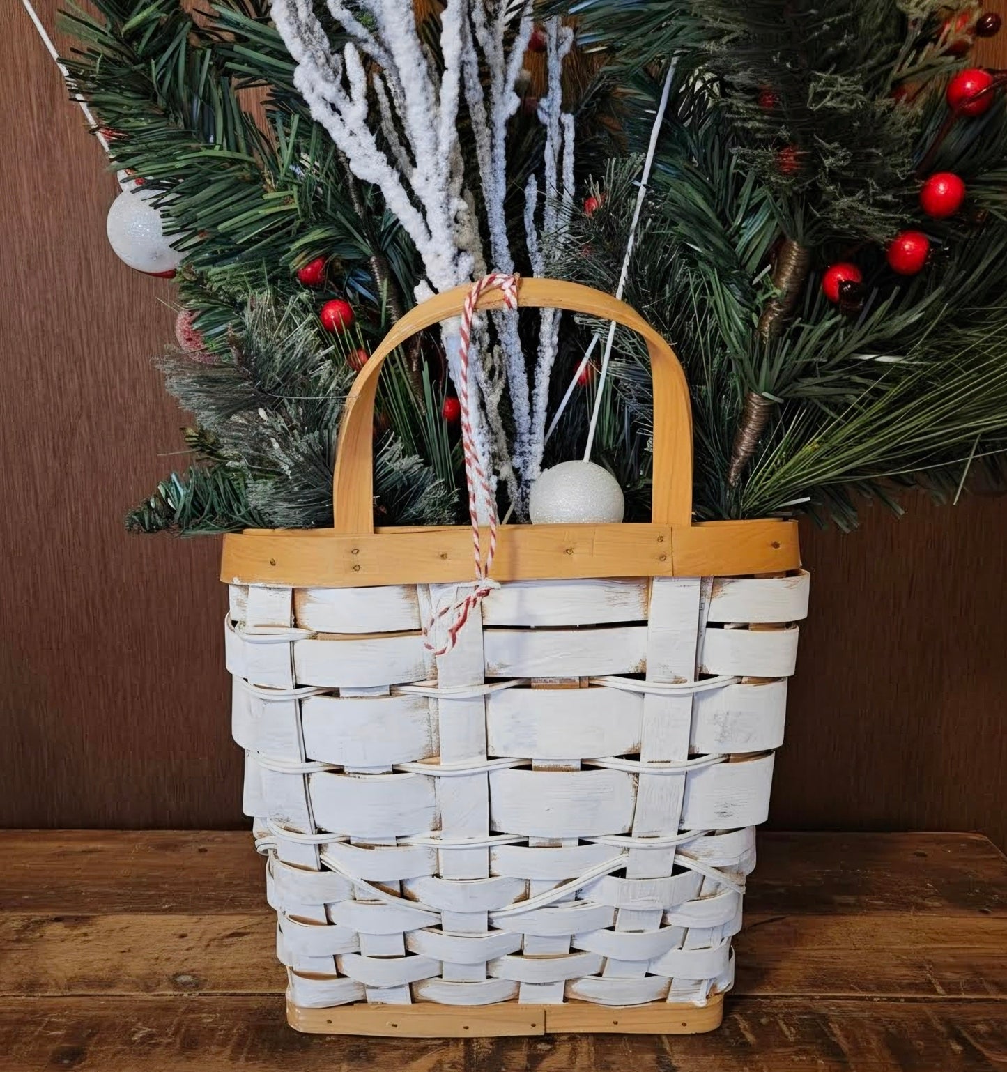Christmas Hanging or Tabletop Basket