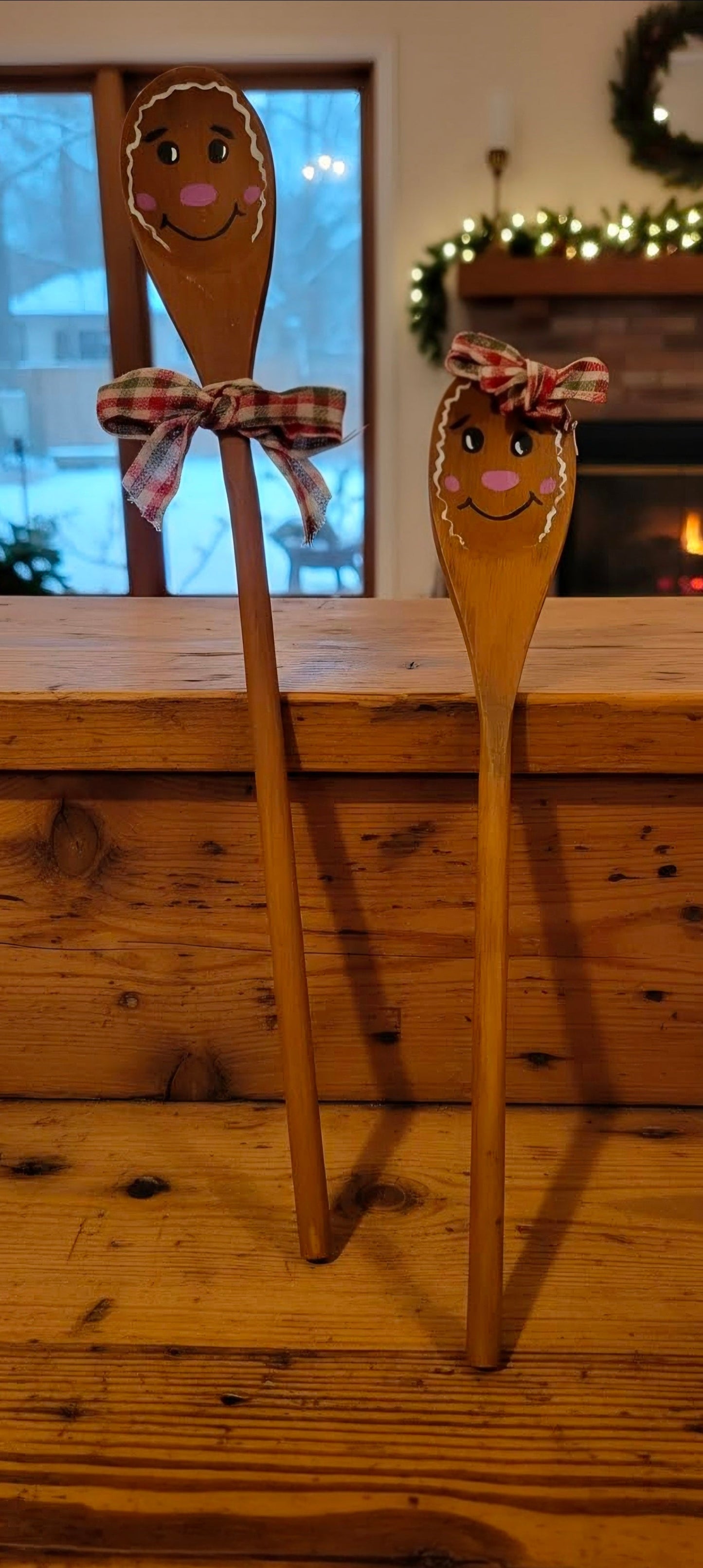 Wooden Spoon Gingerbread Man & Woman