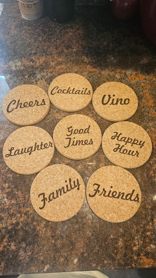 Corkboard Coasters