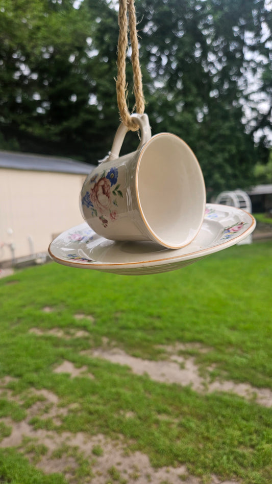 Coffee Cup Bird Feeder