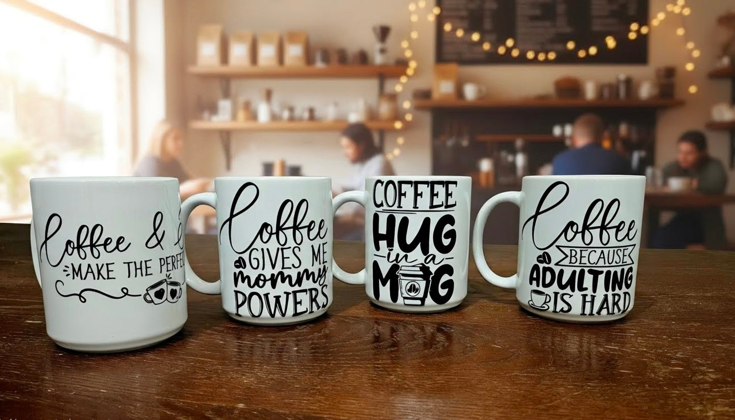 Set of 4 Inspirational Coffee Mugs