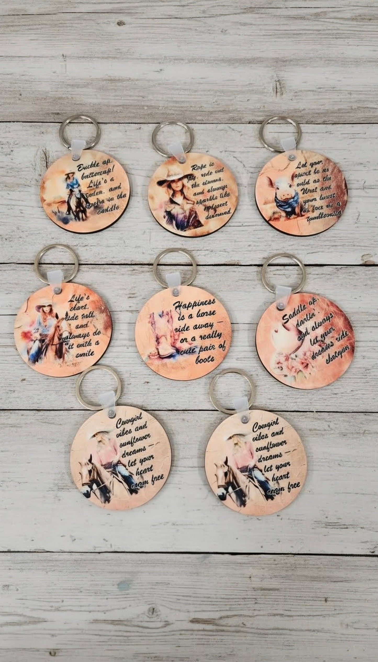 Ladies Country Themed Keychain