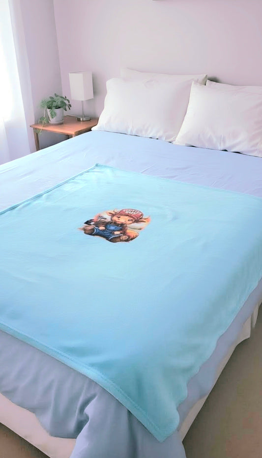 Highland Cow Baby Boy Blanket