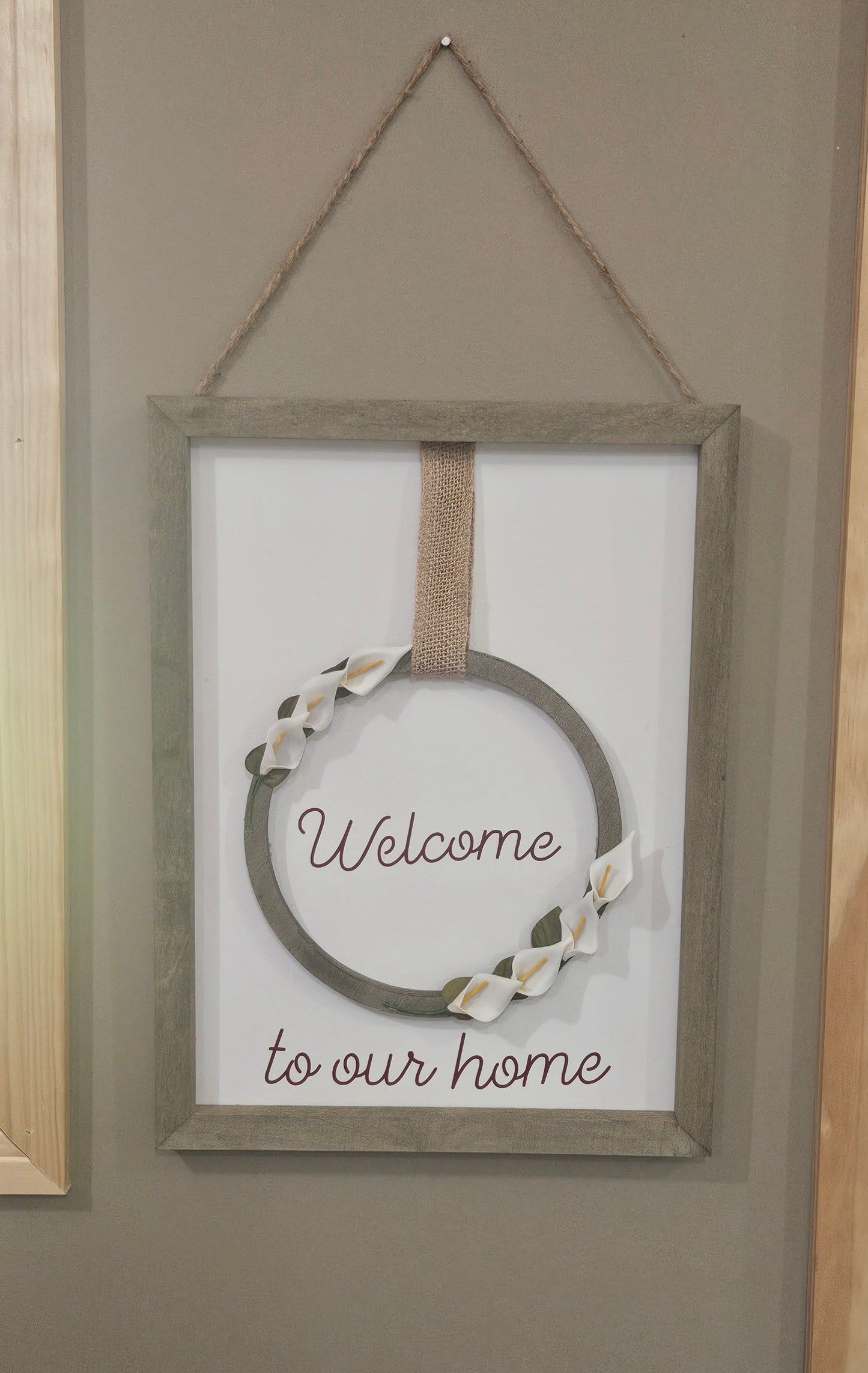 Welcome To Our Home Door Sign