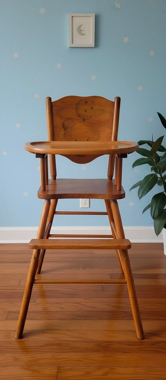 Antique Solid Wooden Highchair