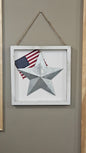 Patriotic Star with Flag Plaque