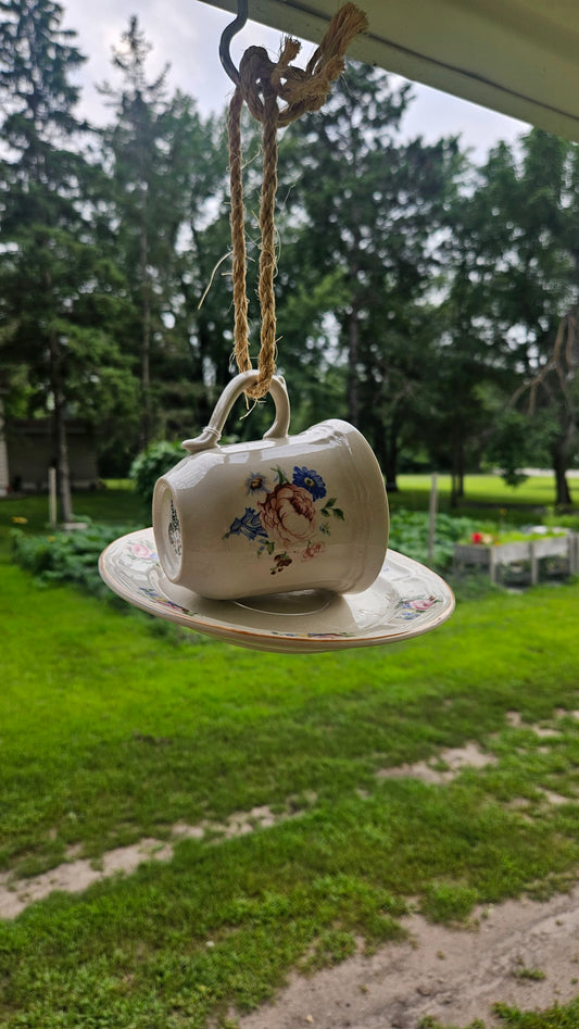 Coffee Cup Bird Feeder