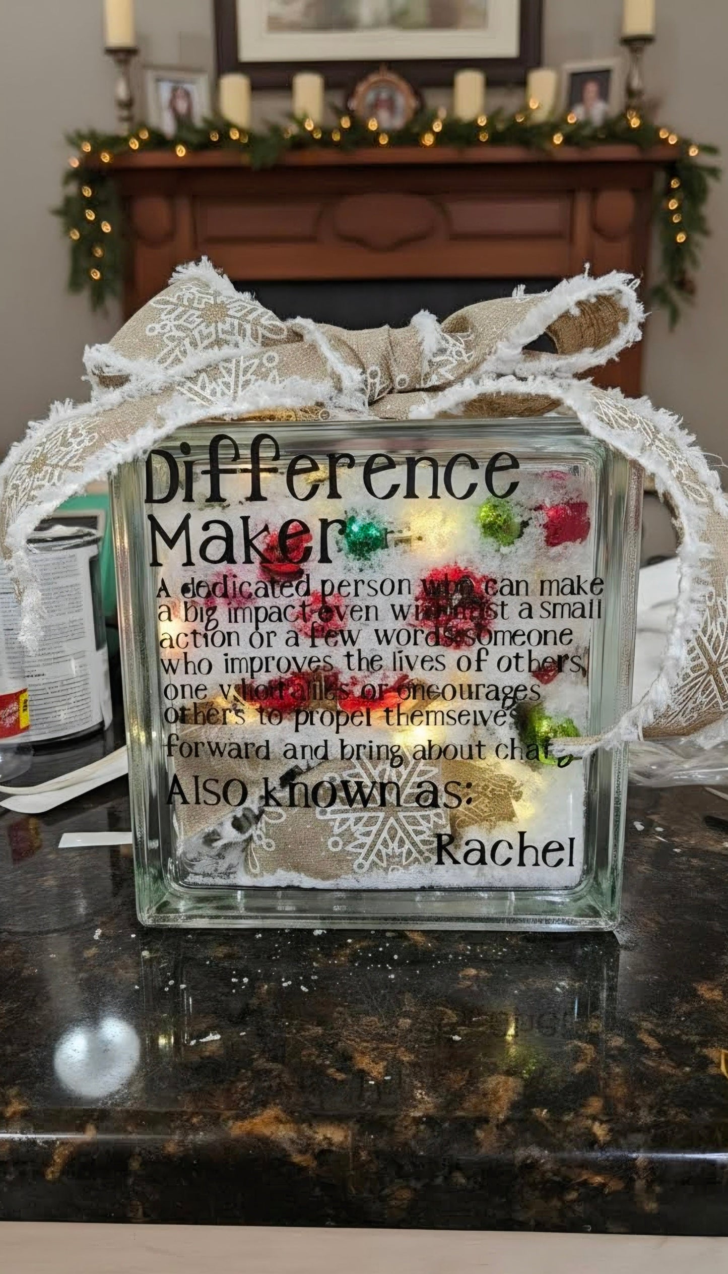 Difference Maker Glass Block