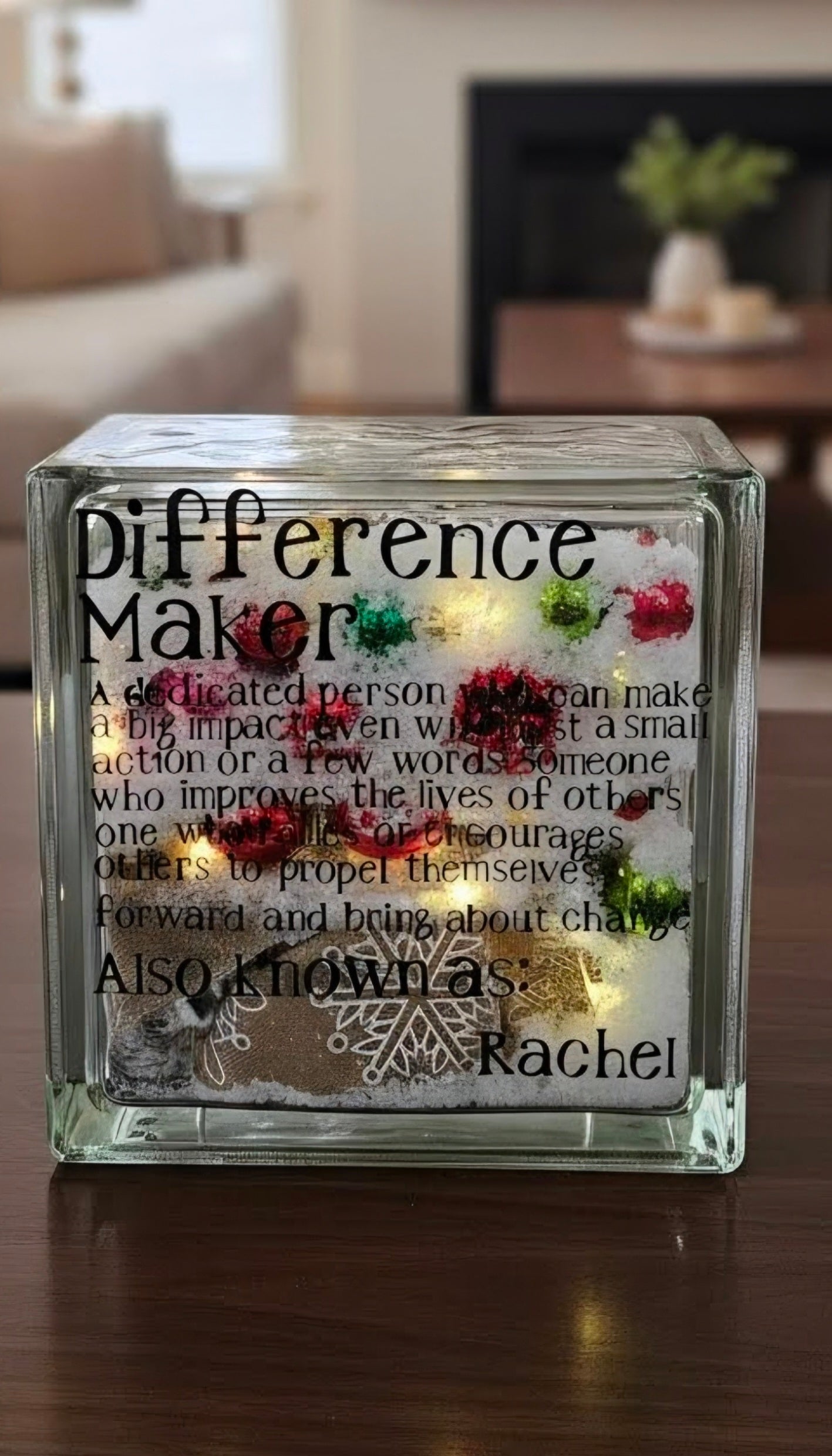 Difference Maker Glass Block