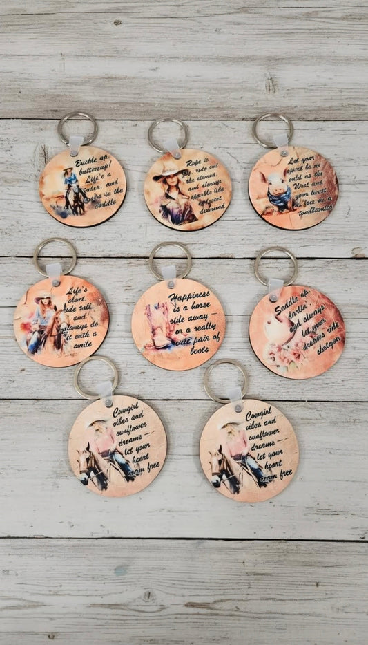 Ladies Country Themed Keychain