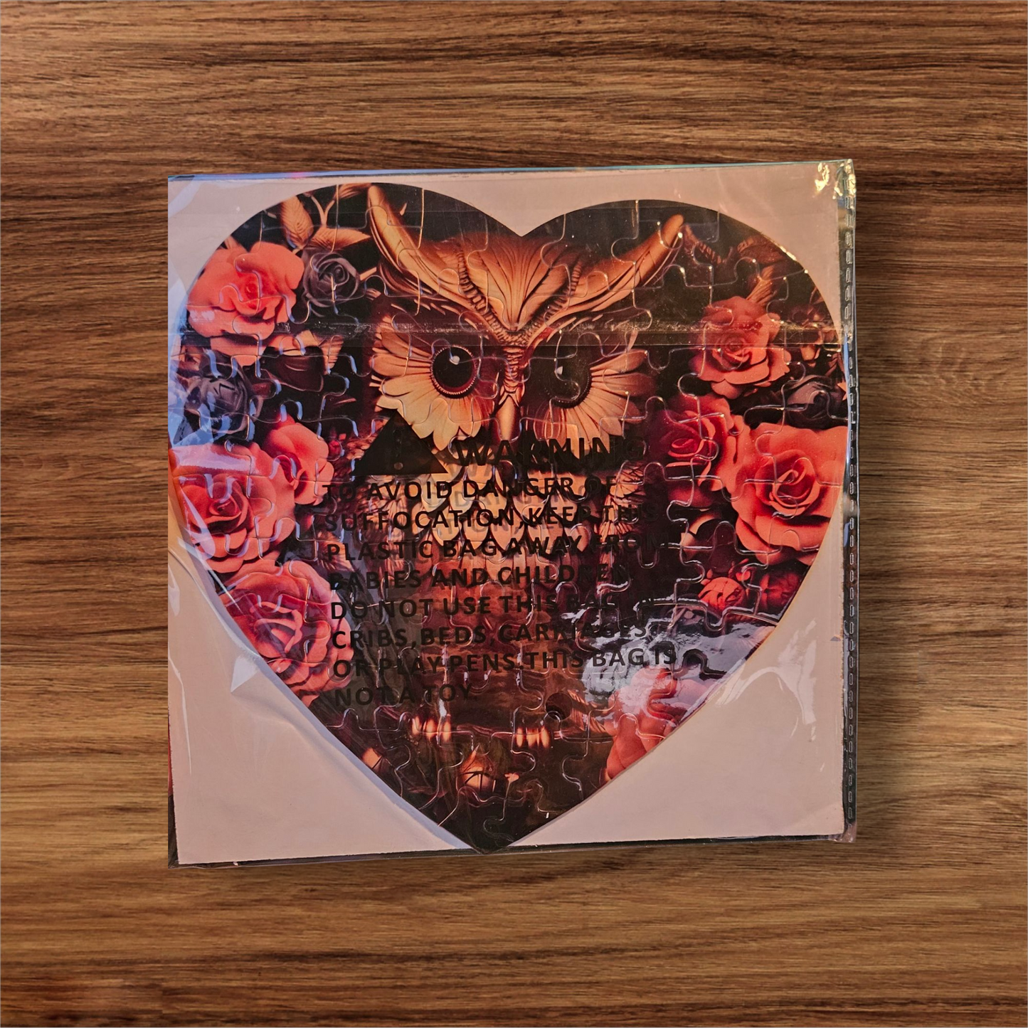 Heart Shaped Bronze Owl Puzzle