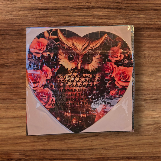 Heart Shaped Bronze Owl Puzzle