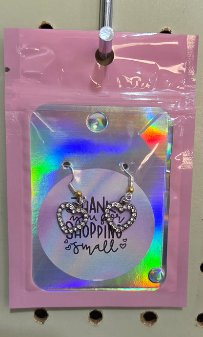 Cubic Zirconia Heart Shaped Earrings