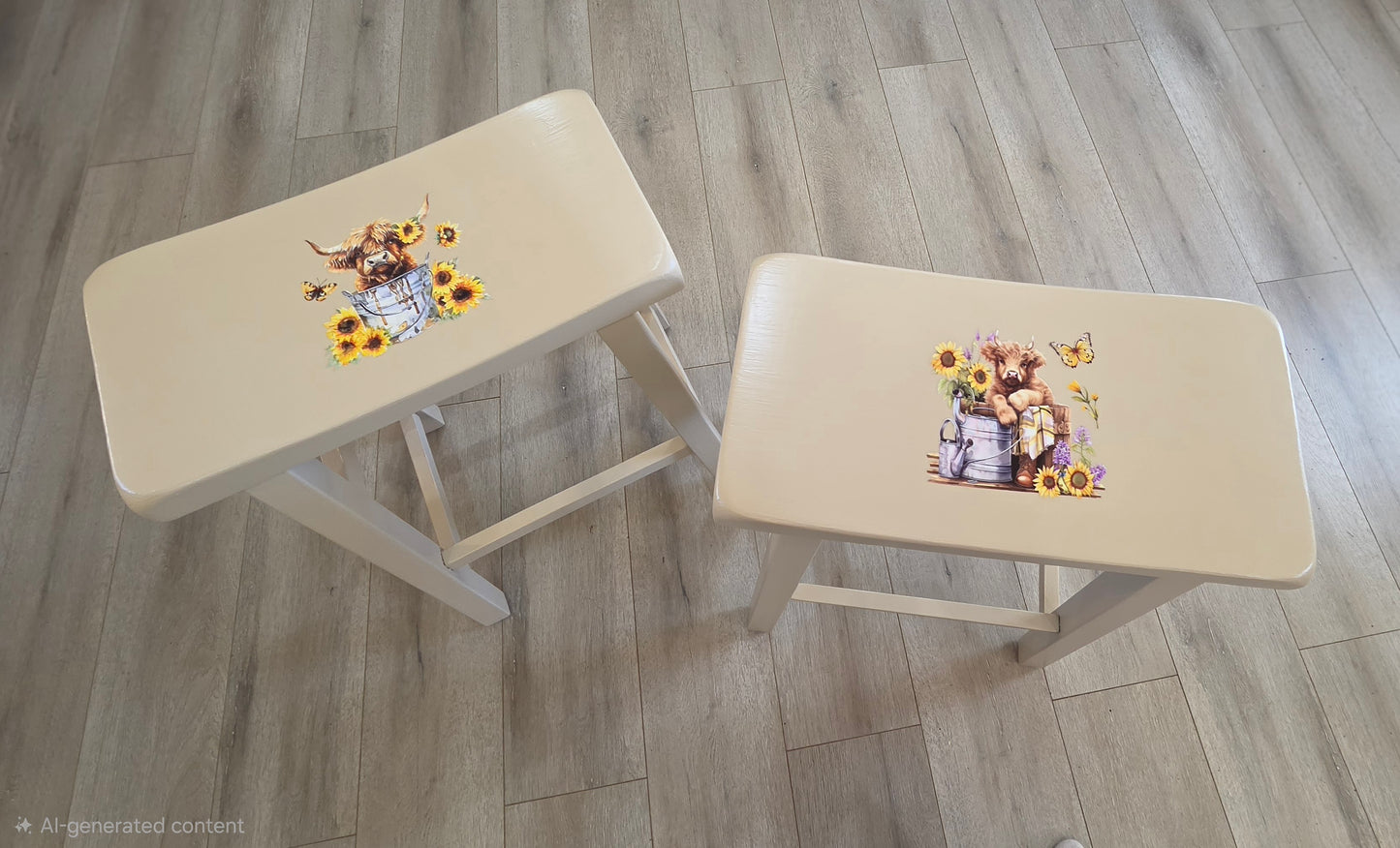 Highland Cow Stools set of 2