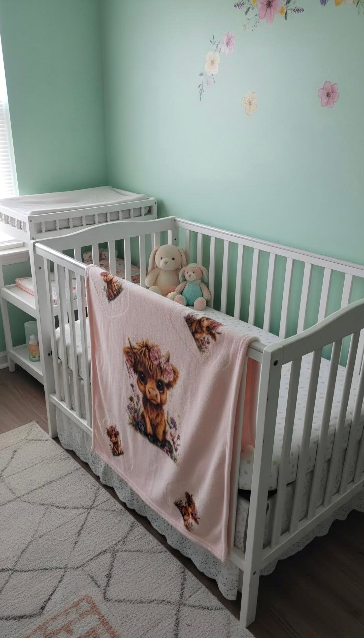 Highland Cow Baby Girl Blanket