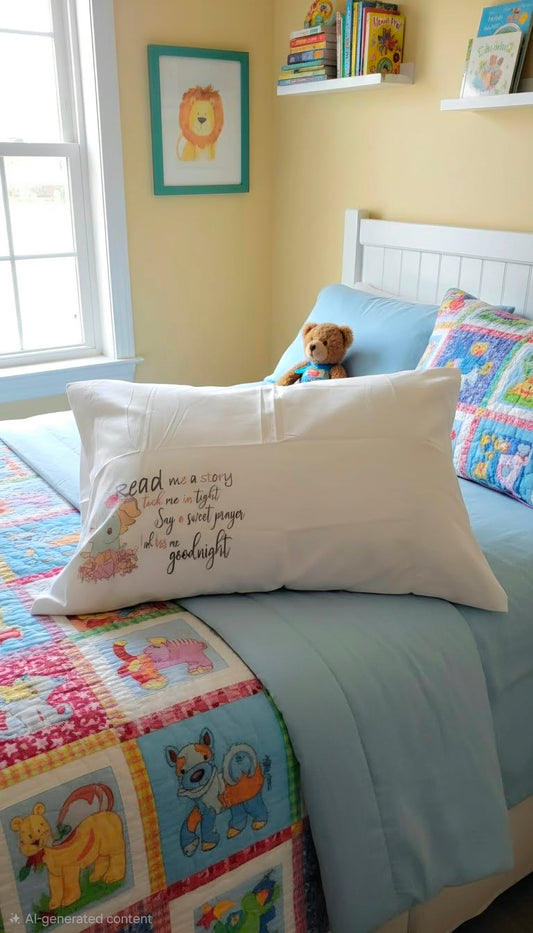 Read Me a Story Elephant Standard Pillow Case
