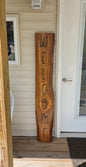 Wood Burned Live Edge Welcome Sign