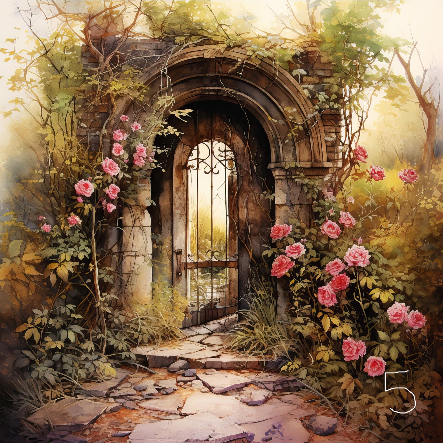 Secret Garden Throw Pillow