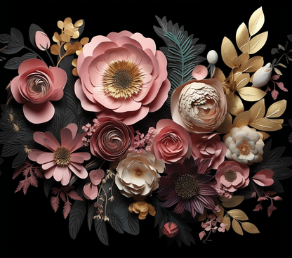 Pink & Cream Flowers Throw Pillow