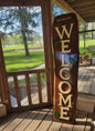 Customized Raised Letter Live Edge Welcome Sign