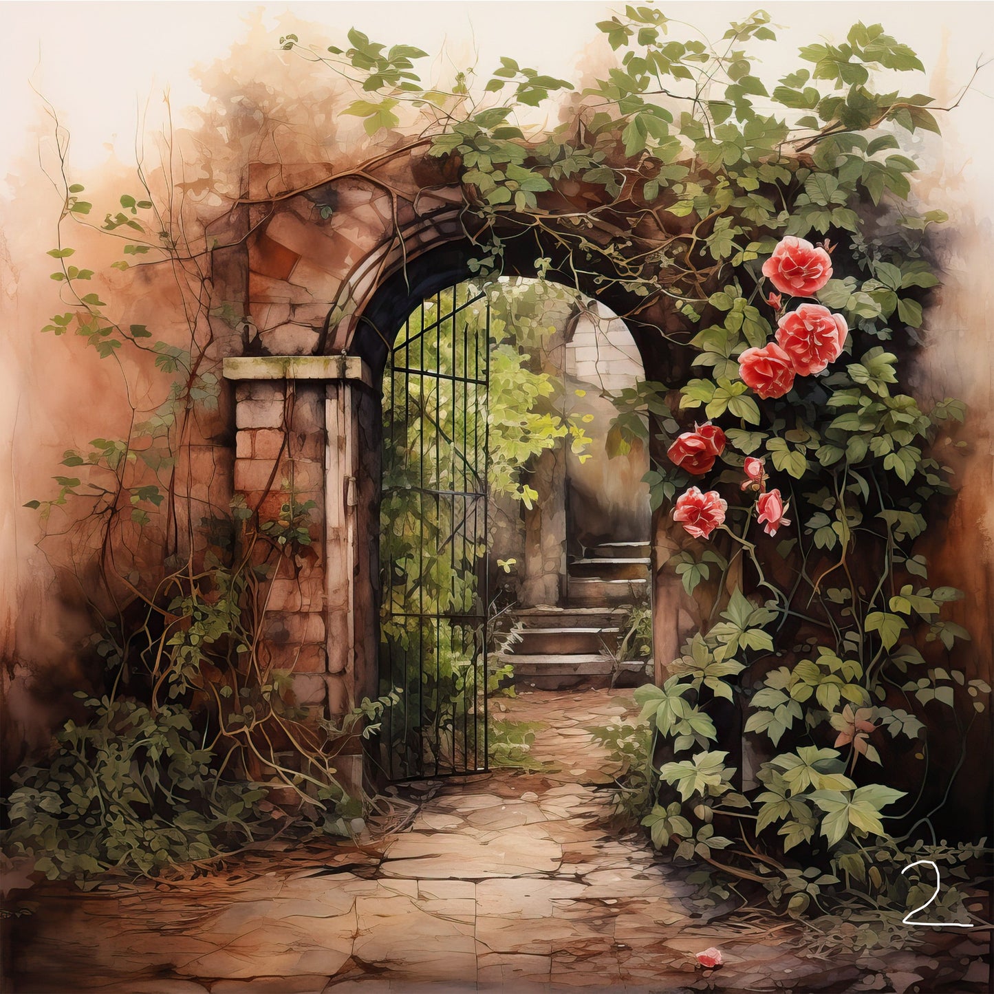 Secret Garden Throw Pillow