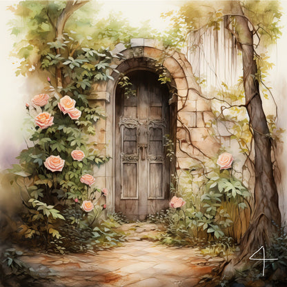 Secret Garden Throw Pillow